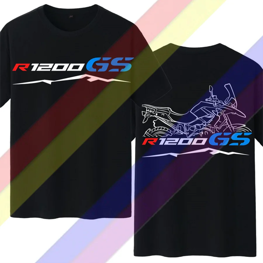 Nueva camiseta informal para hombre Gs 650 1200 Gs 1300 camiseta de motocicleta de aventura patrón de gran tamaño cómoda ropa de calle S-3XL