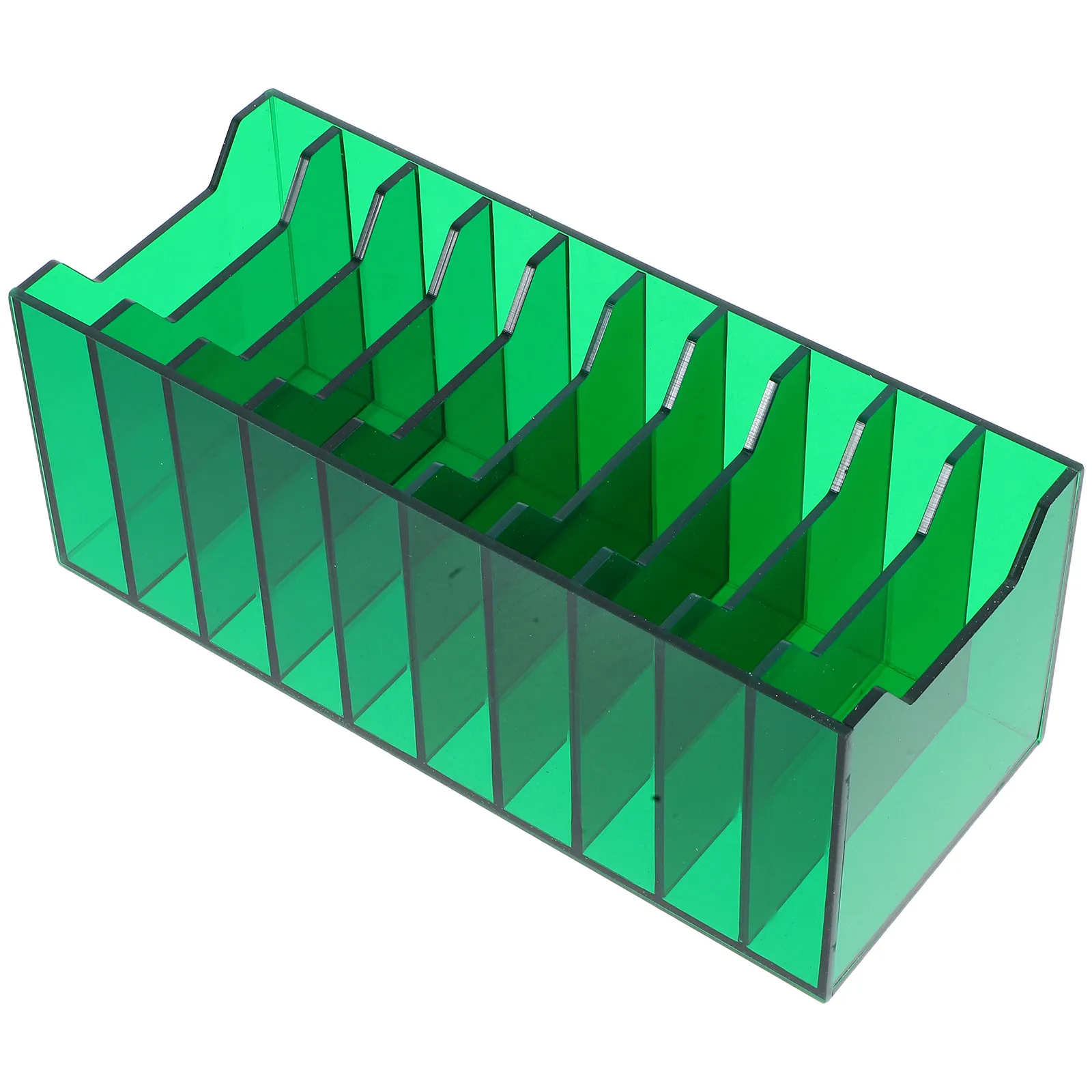 

Acrylic Cell Phone Holder Desktop Organizer Storage Box 10-Grid Green for Office Classroom Meeting Room Phone Management Storage