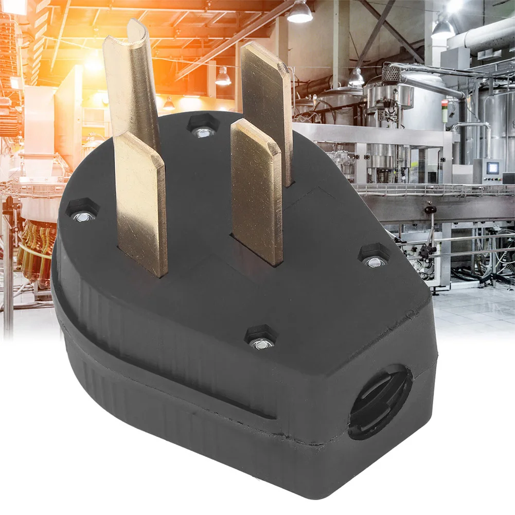 For NEMA 14-50P 50 Amp 125/250V Straight Blade Male Designed for Dryer RV Generator Stove Industrial Installations