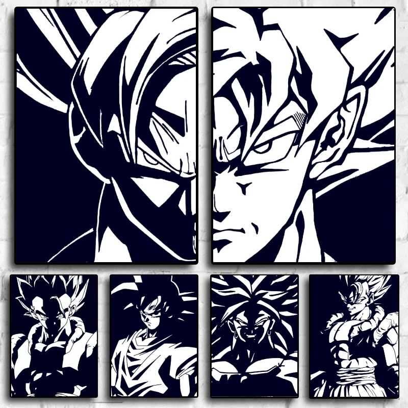 

Exquisite Dragon Ball Character Super Saiyan Goku Gohan Wall Decor High Quality Canvas Unique Home Decor Manga Lover Gift