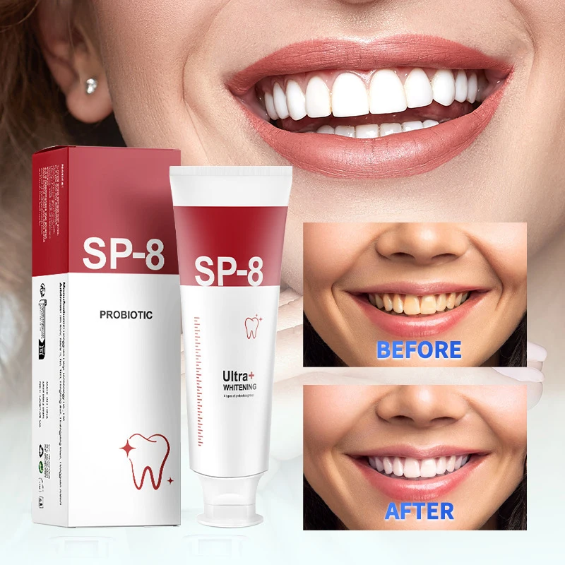 New Probiotic Toothpaste SP-8 Clean Mouth Whiten Tooth Fresh Breath Prevent Periodontitis Soft Foam Oral Care Products