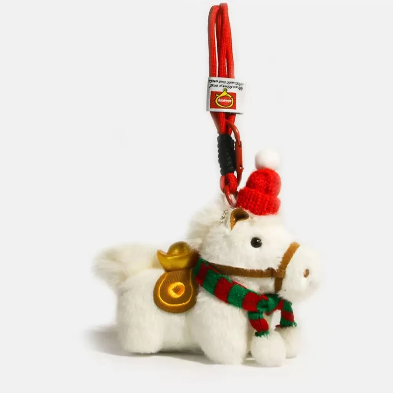 พวงกุญแจรูปม้าผูกเชือก น่ารัก สำหรับปีใหม่ ใช้ตกแต่งกระเป๋า รถยนต์