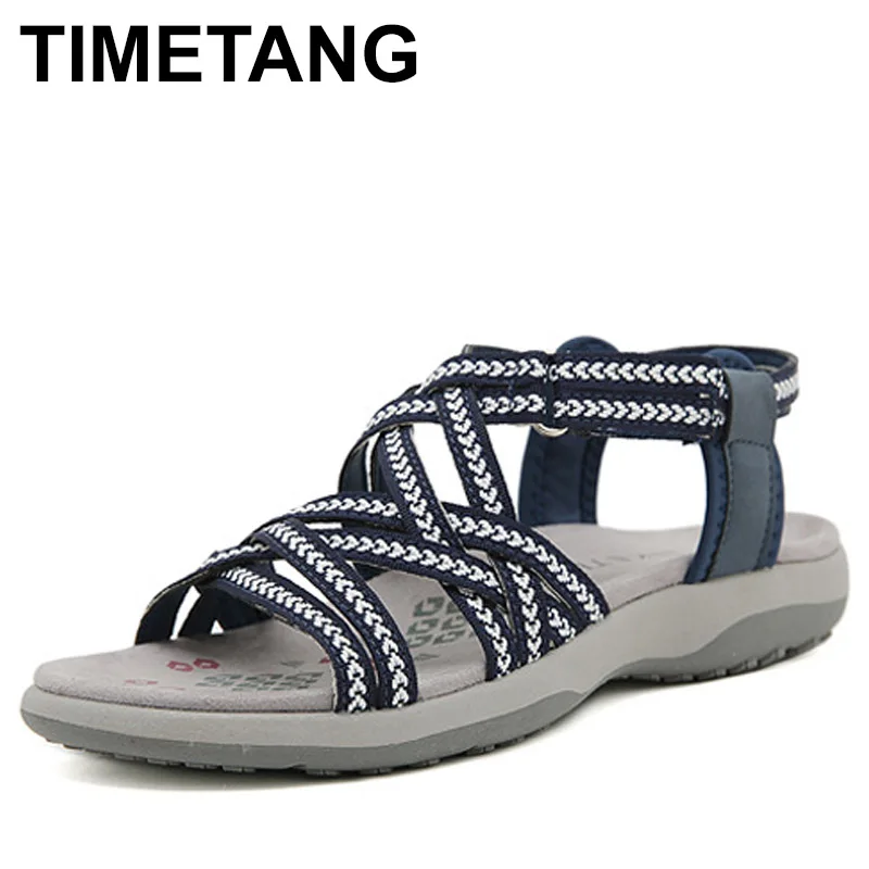 

Women's Summer Soft Bottom Sandals Outdoor Casual Beach Shoes Magic Tape Wear-Resistant Flat Sandals Comfortable Rubber Upgraded