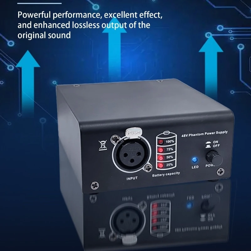  Power 48V 3Pin Power Supply For Studio Mics Multiple Connection Cable