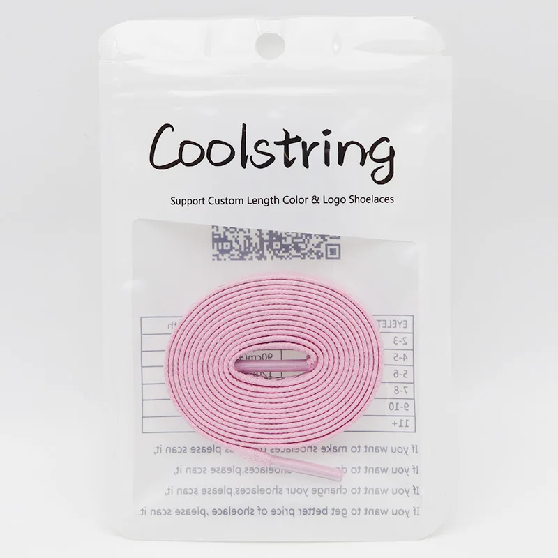 Coolstring 8MM Pure Cotton Waxed Flatlace Sneaker Fashion Pro Sport Tape Female Cute Waist Hoodie Pajamas Durable Cord Zapatilla