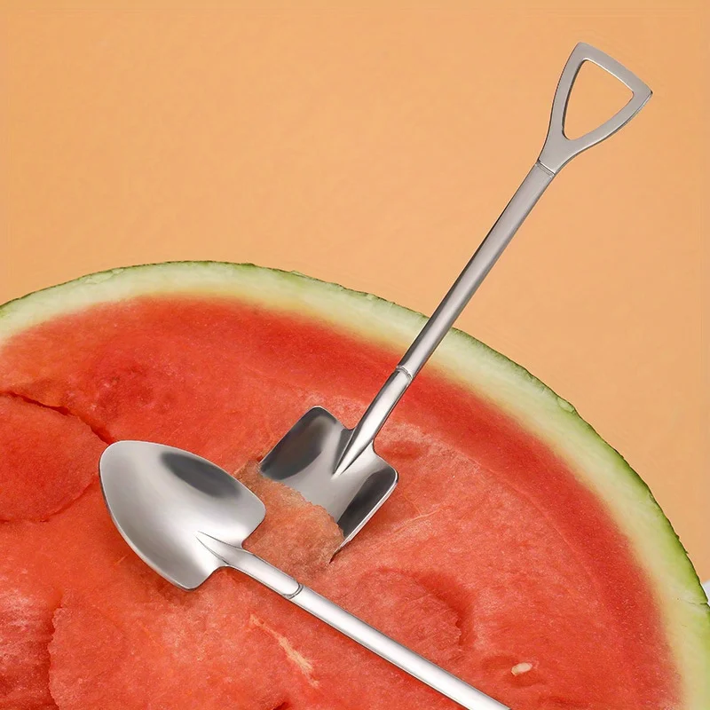 4pcs Creative Stainless Steel Home Vintage High end Dessert Watermelon Special Spoon