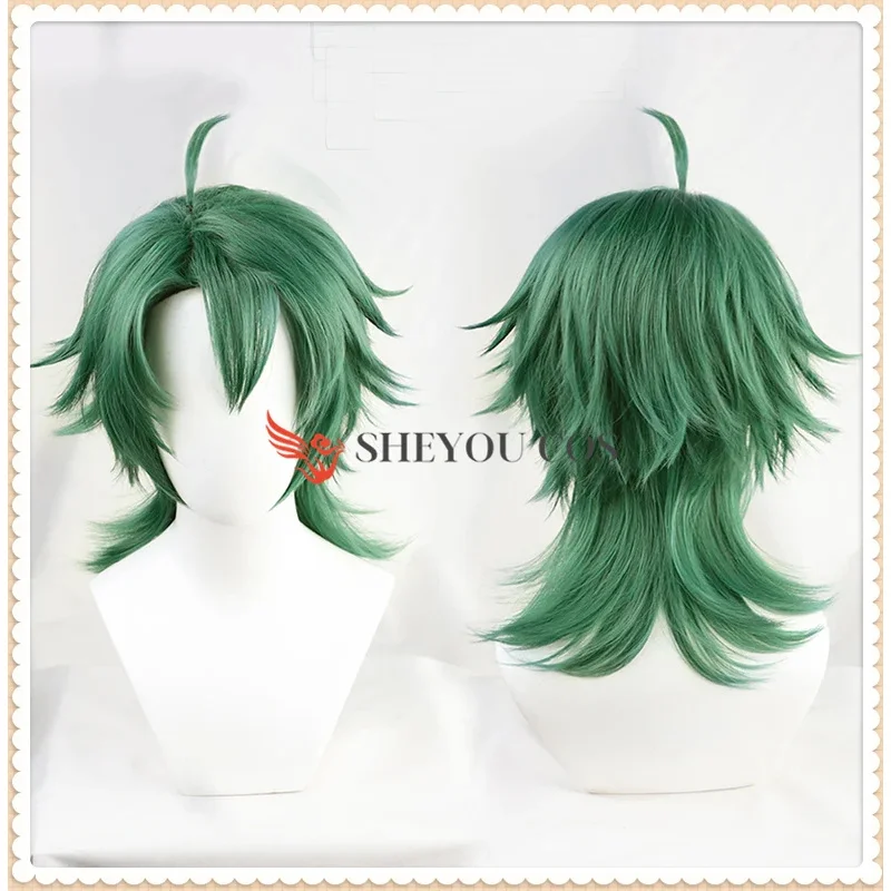 Anime sk∞ joe peruca cosplay verde curto reto tainha pequeno rabo de cavalo resistente ao calor cabelo role play sk8 o infinito sk oito