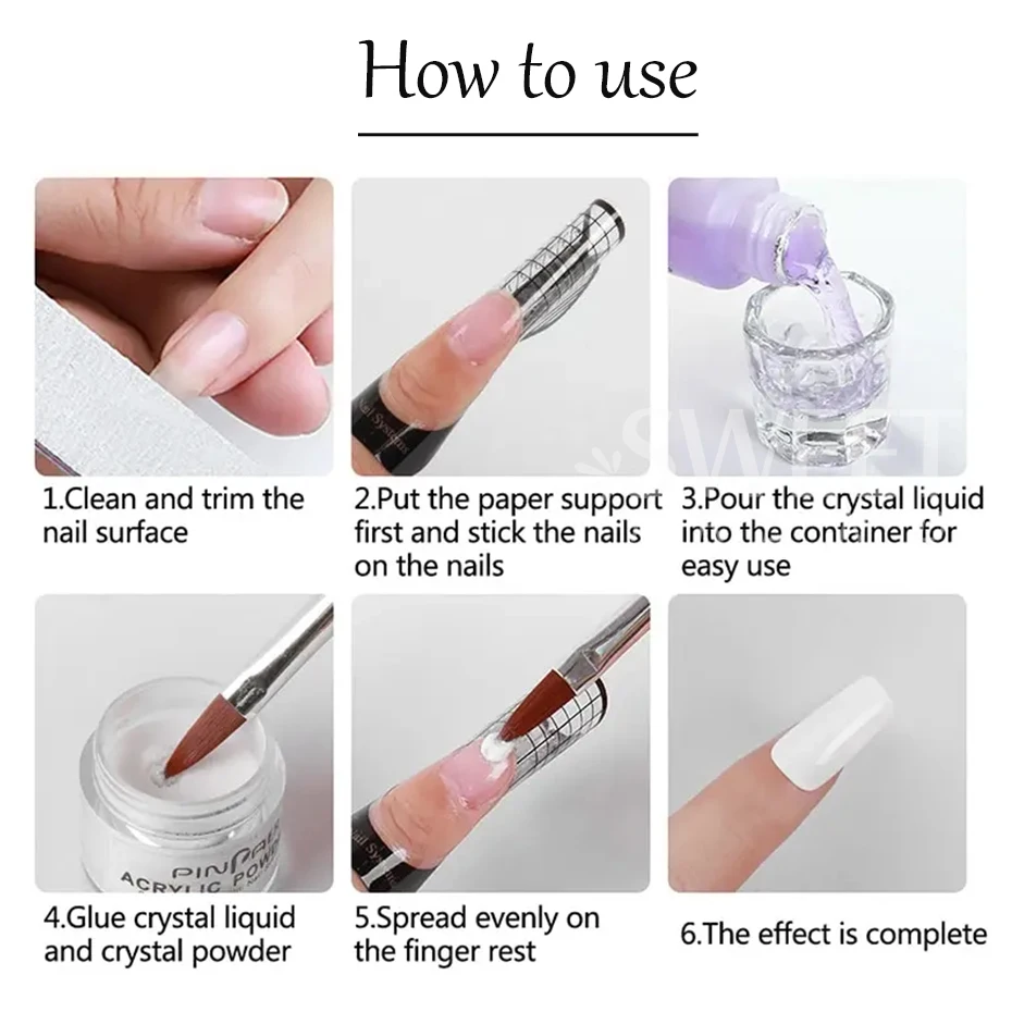 40 ミリリットルアクリル液体アクリルパウダーダスト爪モノマークリスタルネイルのヒント彫刻と延長マニキュア装飾ツール