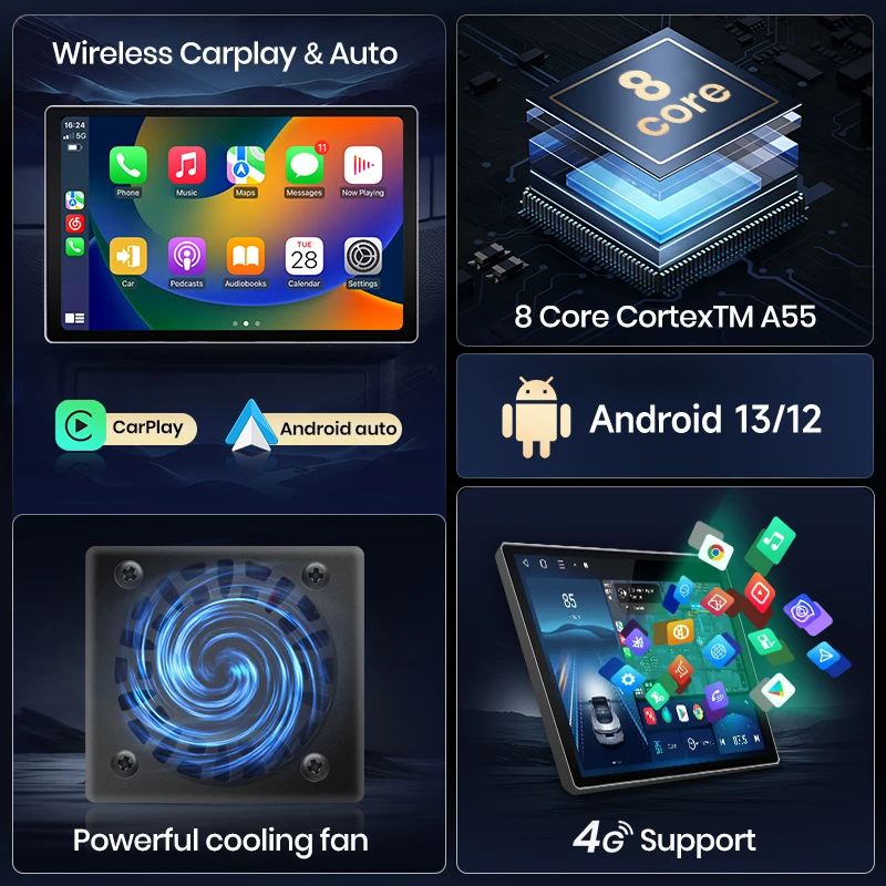 Junsun-X7 برو العالمي CarPlay أندرويد راديو السيارات ، سيارة الوسائط المتعددة Autoradio لشركة فولكس فاجن ، فولكس فاجن ، فيات ، رينو ، نيسان ، هيونداي