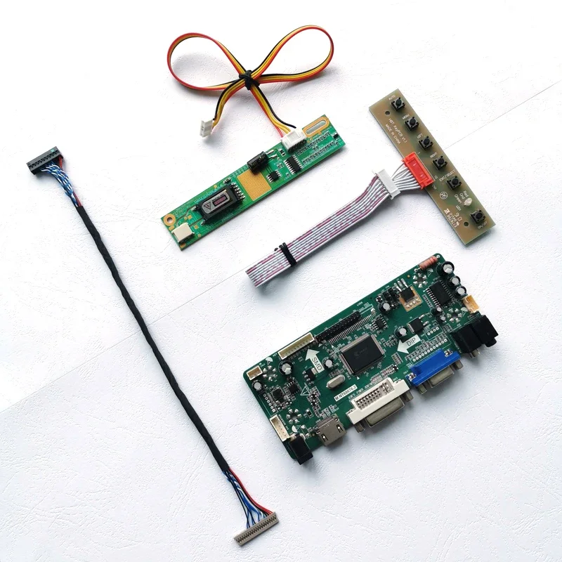 

For LP121WX1 LTN121AT02 LTN121W1 1280*800 12.1" VGA DVI LVDS 20Pin LCD Panel 1CCFL Inverter MNT68676 Display Controller Kit