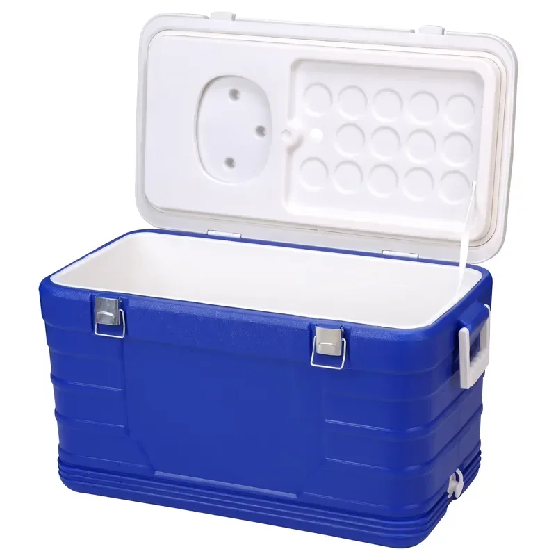52L Large Capacity PU Insulated Cooler Box Portable Ice Chest for Beer Camping Picnic Outdoor Summer Party Travel Storage