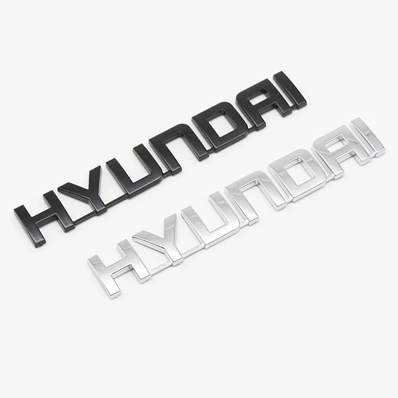 

3D Car Logo Sticker Tail Bumper Badge Rear Trunk Emblem Decals Styling Accessories For Hyundai Accent Elantra Tucson Sonata i10