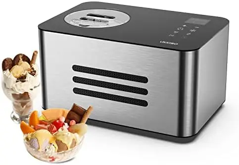 

Ice Cream Maker for Home: 1.6 Quart Automatic Ice Cream Maker Machine with 4 Mode, Stainless Steel Homemade Soft