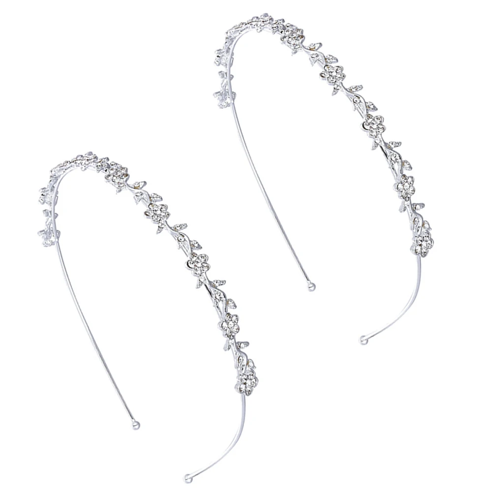

2Pcs Flower Wedding Hair Accessory Bridal Headpiece Bridal Headb Rhinestone Hairb Durable Quality Material