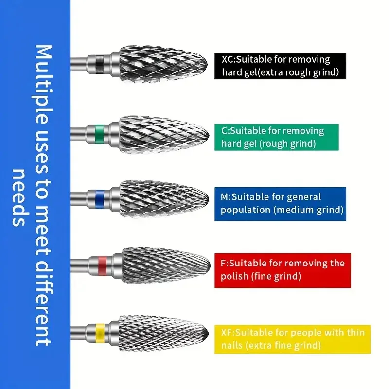 1Pc Tungsten Carbid Nail Drill Bit Electric Manicure Drill Accessory Milling Cutters for Nail Gel Polish Remover Nail Tool Efile view 2
