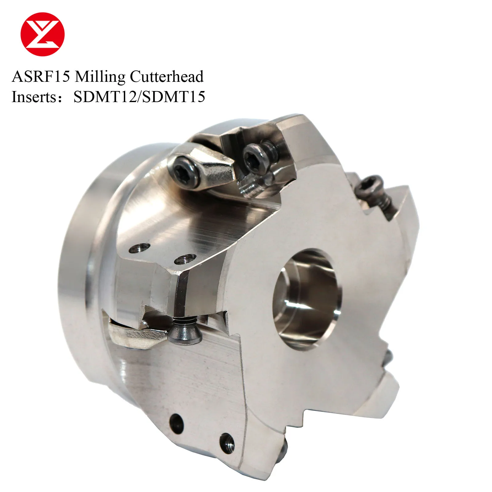 Fast Feed Surface Milling Cutter Head, ASRF12 ASRF15 inserções, 50mm, 63mm, 80mm para SDMT12 SDMT15