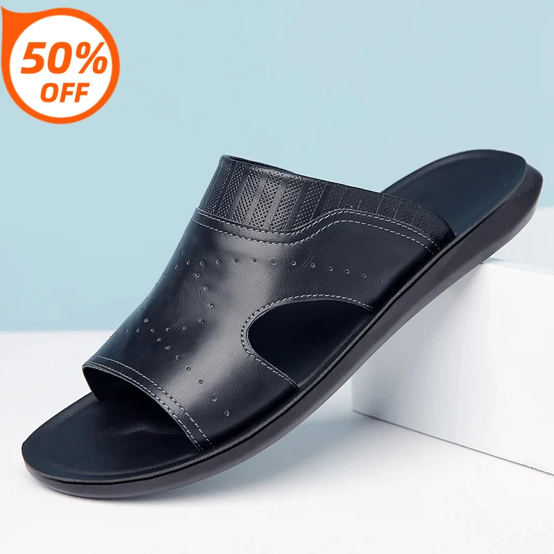 

Мужские летние модные уличные сандалии 2026 года: нескользящие, износостойкие пляжные туфли, удобные шлепанцы для повседневного использования