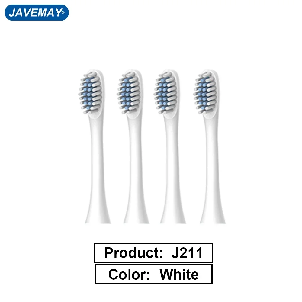 Electric Toothbrush Head Medium Soft Brush Head Sensitive Replacement Nozzle for J211BRUSHHEAD JAVEMAY J211