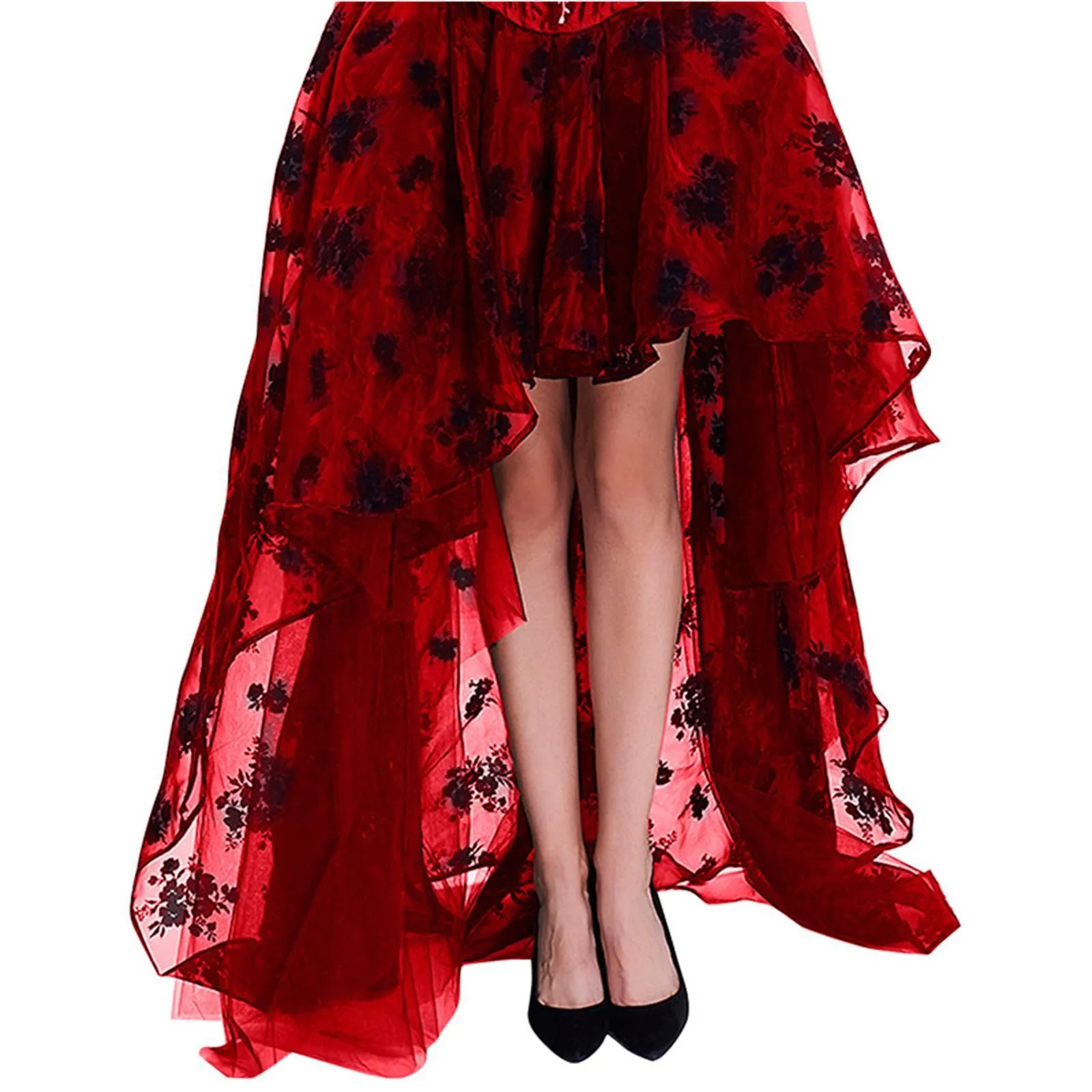 Gothic Long Skirts for Women Black Tulle Skirt Festival Party Streetwear Y2k Fairy Grunge Summer Jupe Longue 2024 Falda Mujer