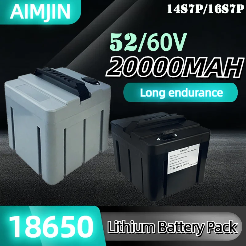 

14S7P/16S7P 52V/60V 20000MAh Lithium Battery pack For E-bike Battery Use waterproof and flame-retardant materials