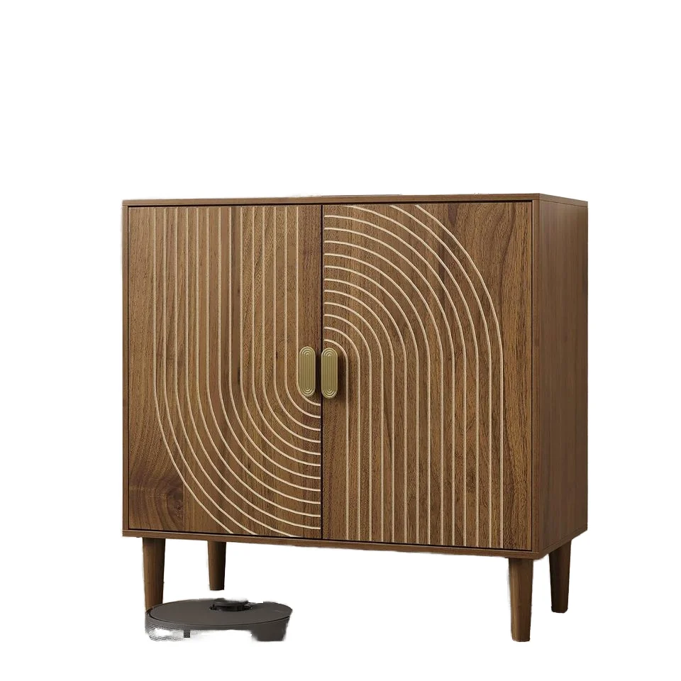 

Walnut sideboard independent buffet wooden storage adjustable shelf living room entrance