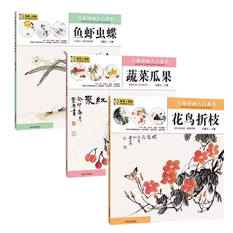 Chinese Painting Book Ink Wash Tutorial Traditional Art Guide For Flowers Birds Vegetables Beginner-Friendly Textbook