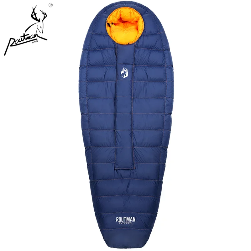 Winter Extreme Cold Weather Waterproof Mummy Goose Down Sleeping Bag 1000 Fill