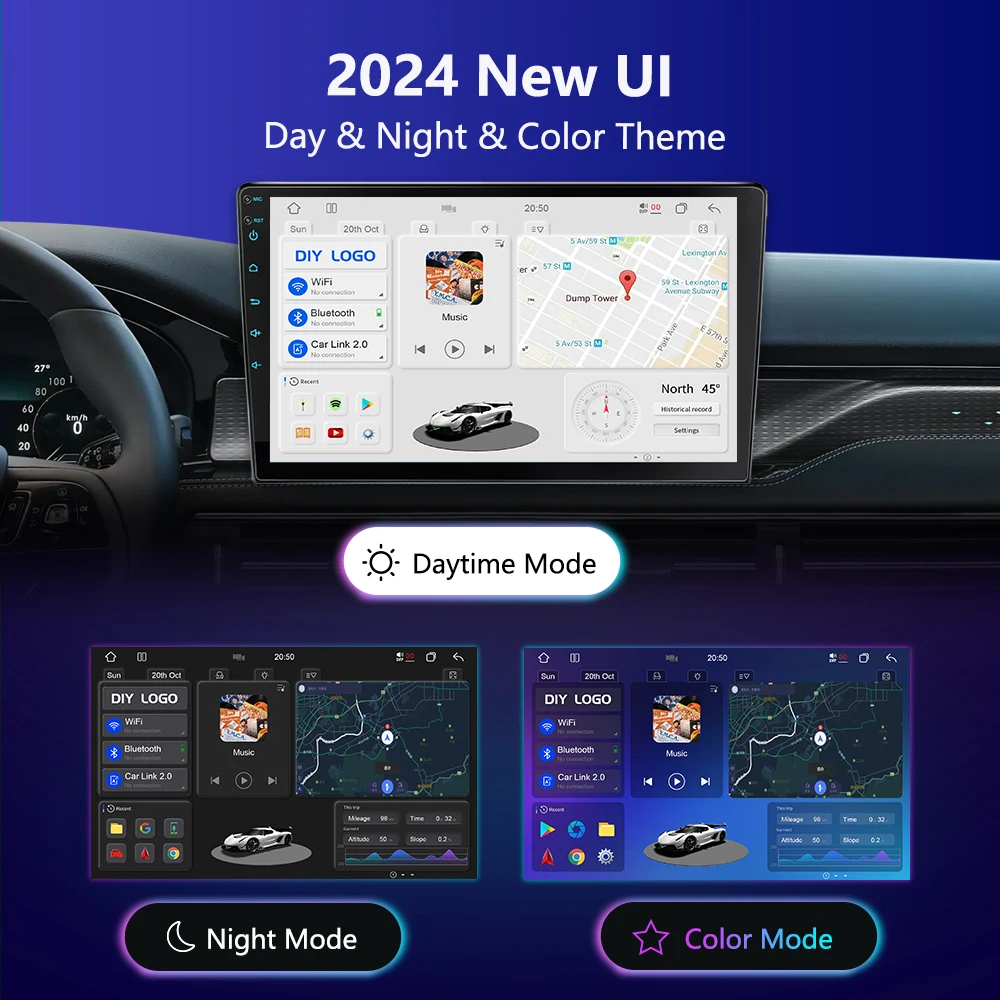 Universal Car Navigator  9/10 Inch A7870 Android 13 Carplay  WiFi Bluetooth Stereo Audio Radio Music USB Input GPS Video Player