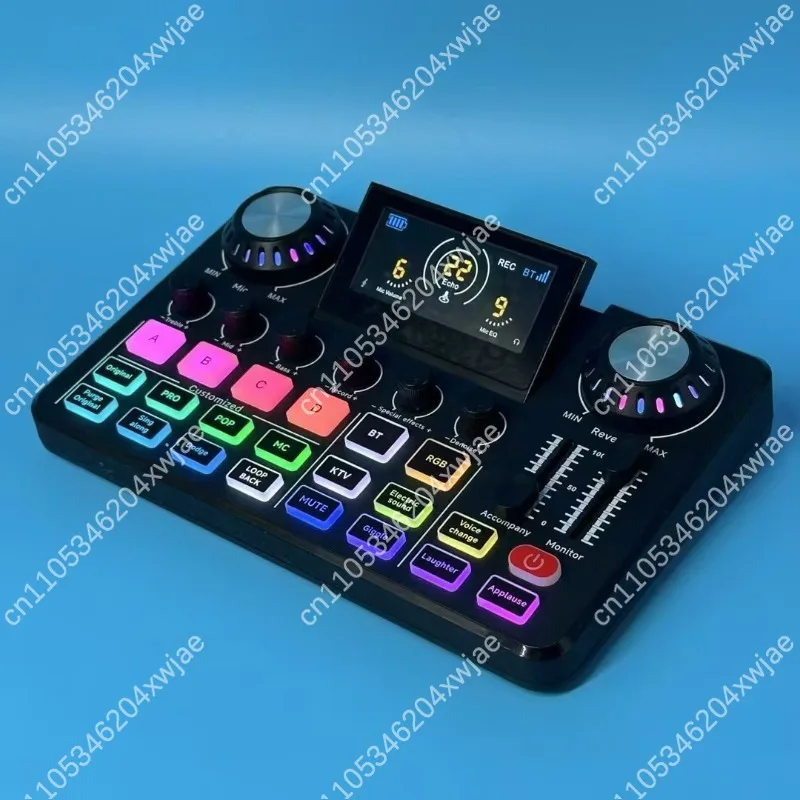 

Профессиональный USB-аудиоинтерфейс с цифровым складным экраном для прямых трансляций, поддерживает настройку RGB-подсветки для инструментов