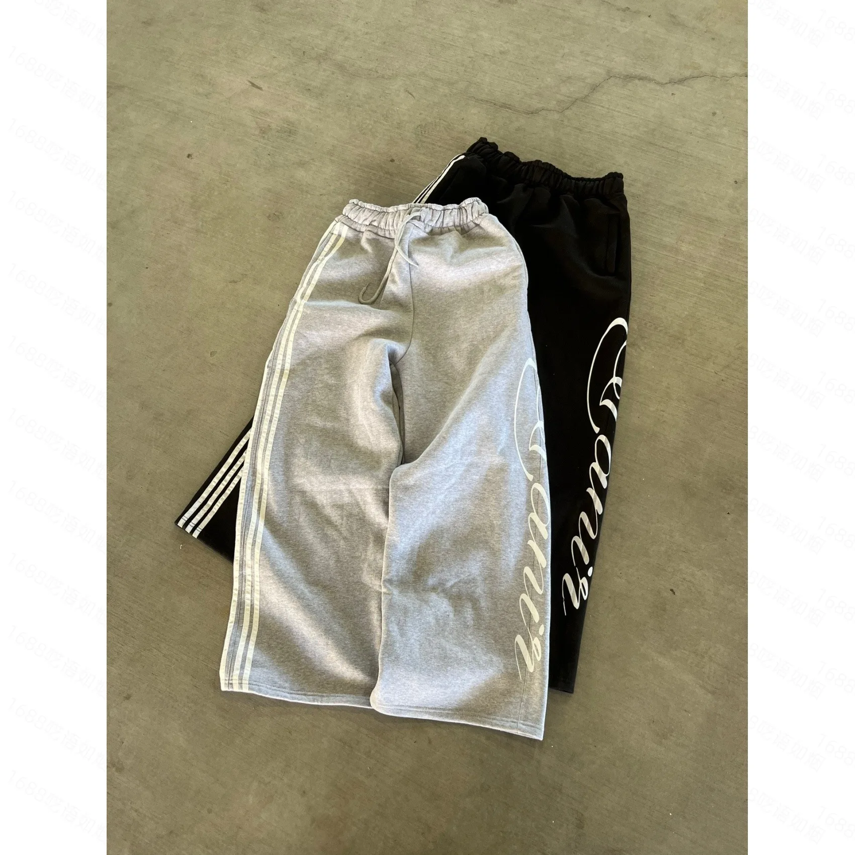 American street ins style unisex loose straight pants personality wear daily casual print design 2026 fashion new style.