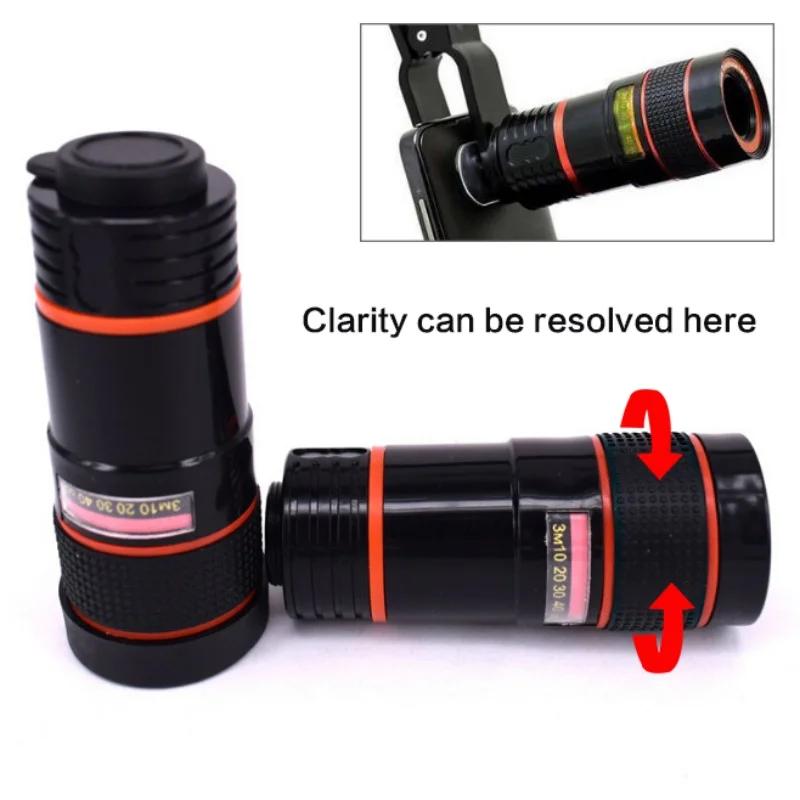 Monocular Binoculars  Mini Portable Mobile Phone Telescope with Holder Outdoor Camping Hunting Birdwatching Telescopes