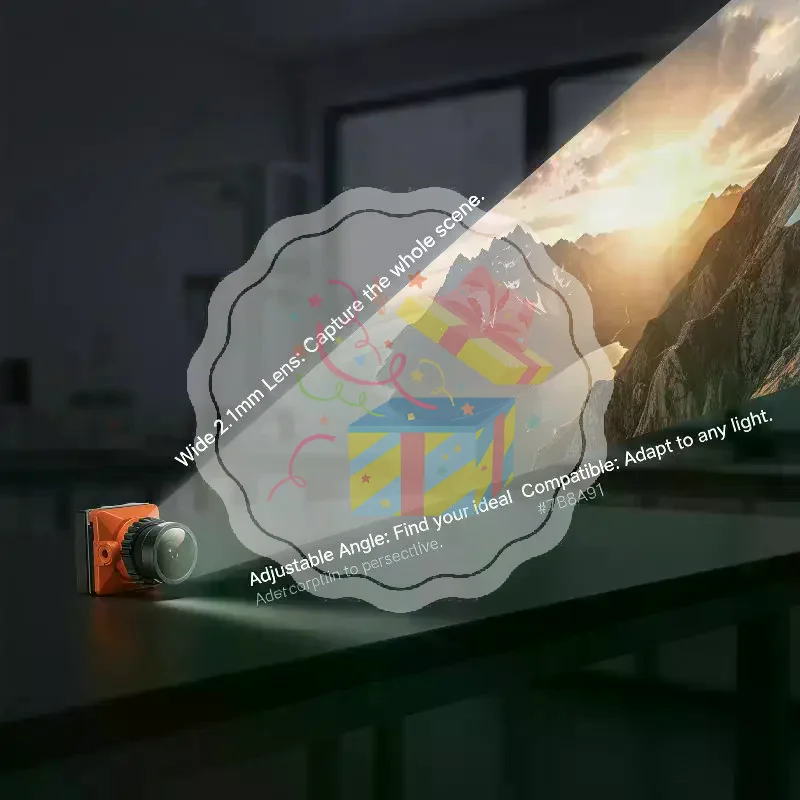 Mini FPV Camera 160° Super Wide Angle Low Latency Anti-glare for Outdoor FPV Drone Racing RC Aircraft