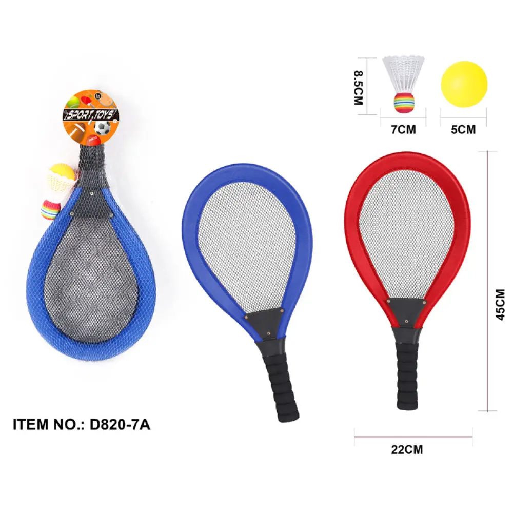 Kids Sports Training Badminton Racket Set Fabric Soft Toy Outdoor Interactive Equipment Competition Family Game Activity