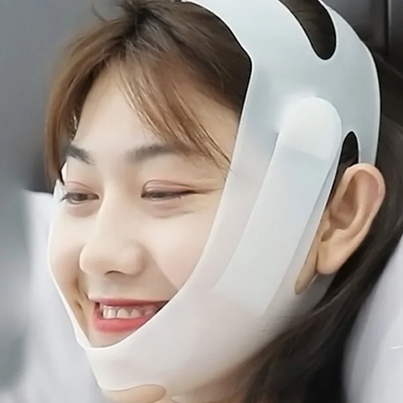 Beauty Face Lift Belt V Face Shaper Slimming Bandage Thin Chin Skin Firming Soft Silica Gel Anti Mildew Facial Slimming Tool