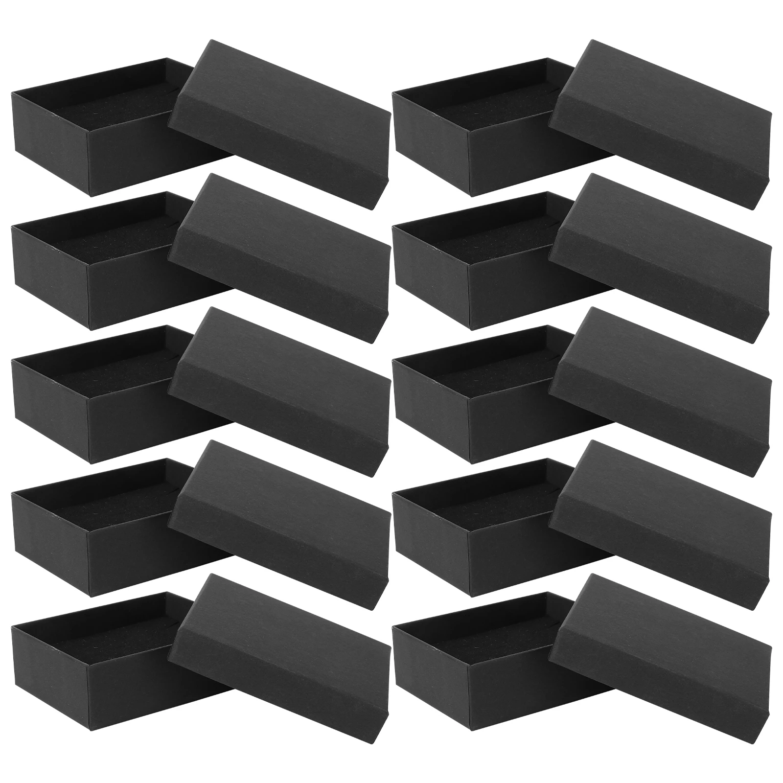 

10PCS Jewelry Boxes Durable Cardboard Material Storage Display Case for Necklace Ring Protective Soft Sponge Design