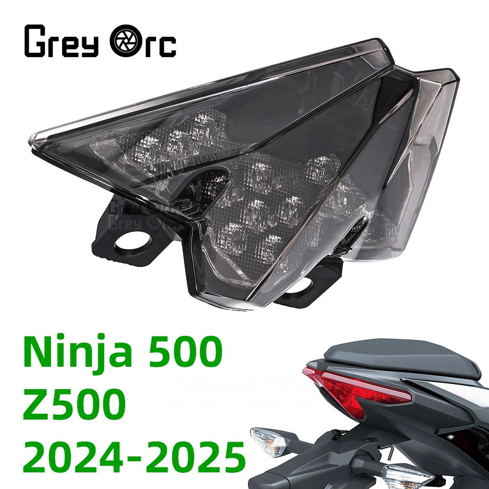 

For Kawasaki Ninja 500 2024 Tail Light Ninja500 2025 Brake Light Z500 LED Rear Turn Signal EX500 Taillight SE500 Stop Integrated