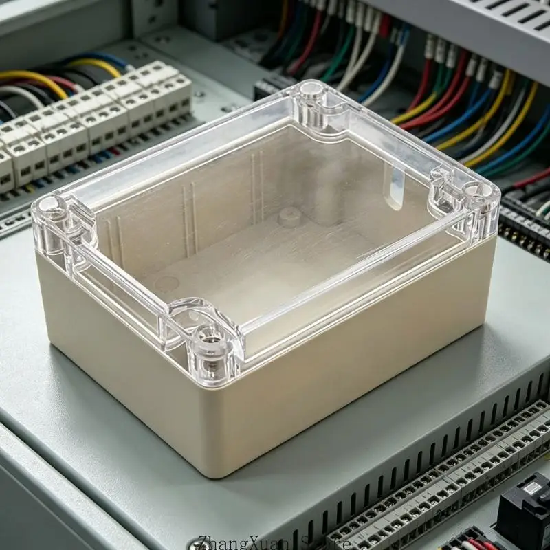 Elektronikgehäuse, 115 x 90 x 55 mm, ABS-Gehäuse mit durchsichtigem Deckel und internen Montagepfosten für die Aufbewahrung von – Detail 3