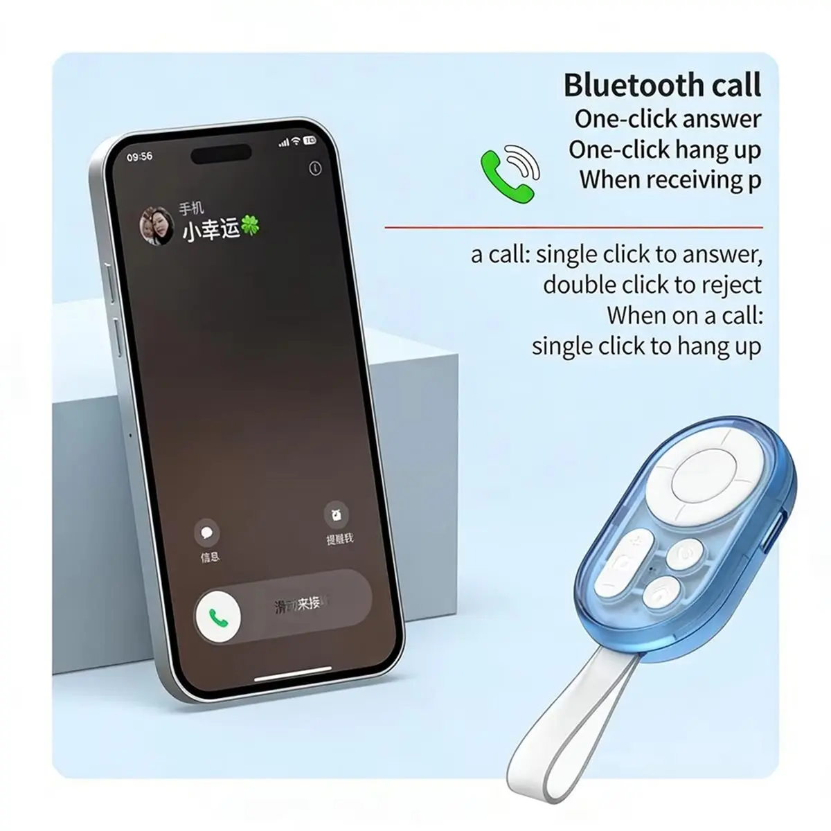828new Air Mouse Bluetooth Remote Page Turner Camera Shutter for Lazy Reader for Android for IOS for HarmonyOS Smartphone B