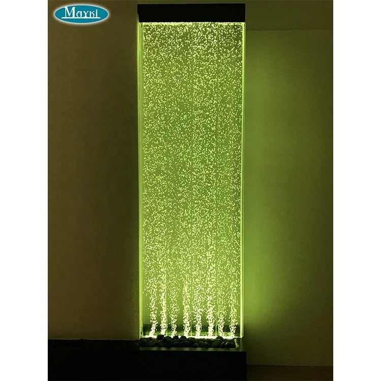 

Customization.LED Water Bubble Wall Panel Acrylic Bubble Water Wall Water Fountain Divider Indoor Modern Home Decoration