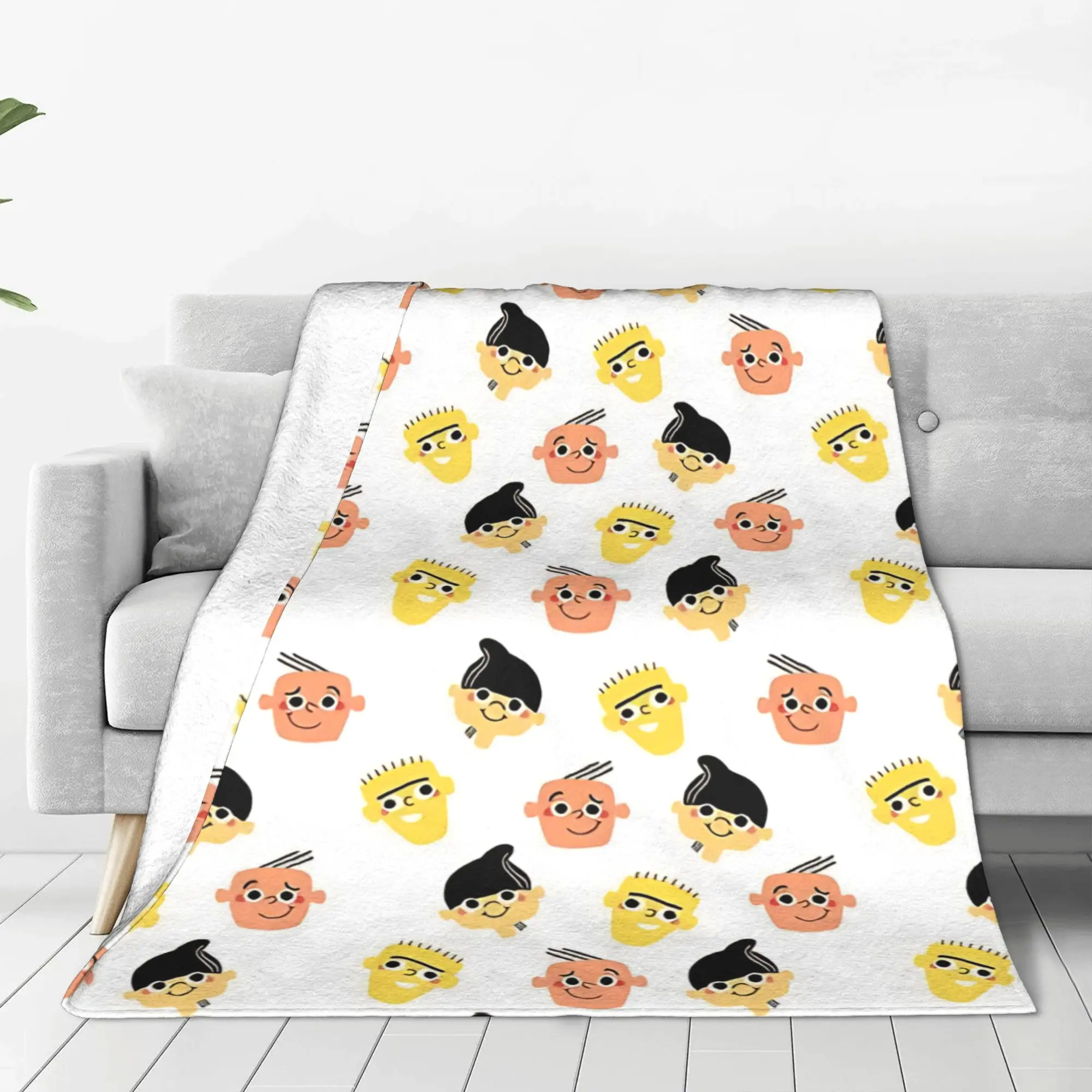 1PC Home Cutecore bold colorful cartoon  Ed  Edd  Eddy Blanket Super Cosy Plush Home Living Room Sofa Halloween
