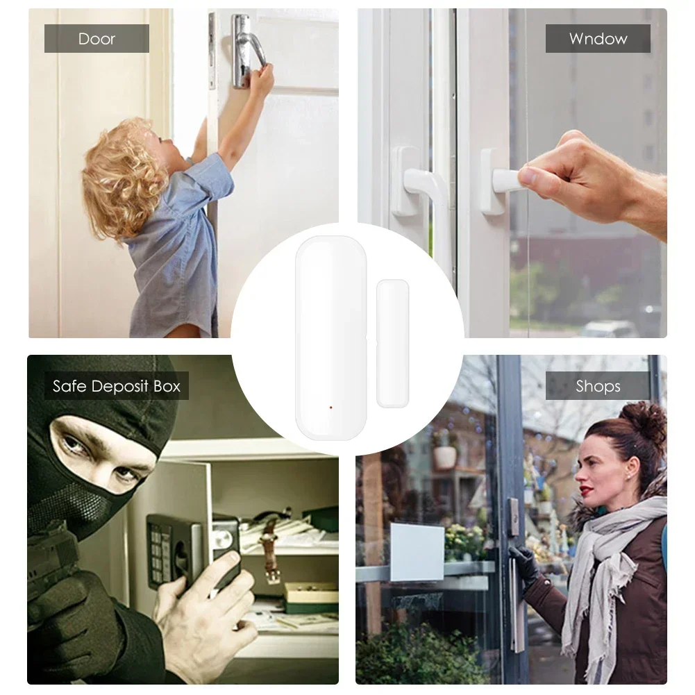 Tuya WiFi  Door Sensor Window Sensor Smart Home Wireless Door Detector Smart Life APP Remote Control for Alexa Google Home