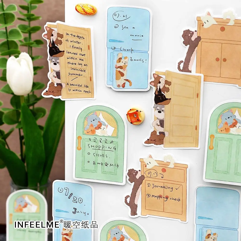30sheets Cute Illustration Sticky Notes Decorate Bookmarks and Message Papers