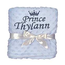 Personalized Newborn Minky Fleece Baby Blanket With Name Swaddle Wrap Custom Crib Stroller Bed Blanket Sleep Cover Birthday Gift