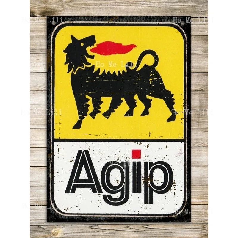 Гоночный итальянский Agip Motor Oil Garage Декор Знак Металлический Настенный Декор