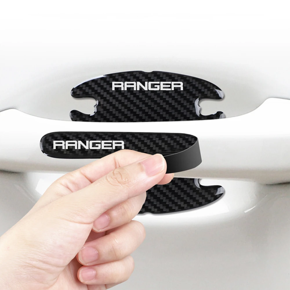 Car Door Side Handle Cup Sticker Auto Accessories For Ford Ranger Raptor Wildtrak 2023 T6 XLT 2022 T7 T8 2015 XLS XL 4X4 2019