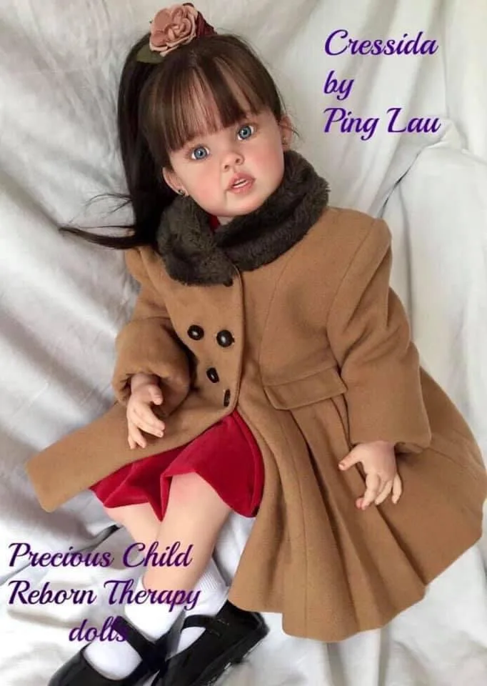 FBBD Customized Limited Supply 32inch Reborn Baby Cressida With Hand-Rooted Hair Already Finished Doll