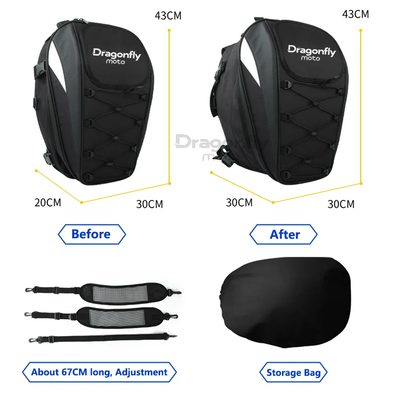 Motorcycle Waterproof Large Capacity Helmet Bag Casual Drop Leg Side Bag For KTM Duke 125 200 390 790 990 1190 1090