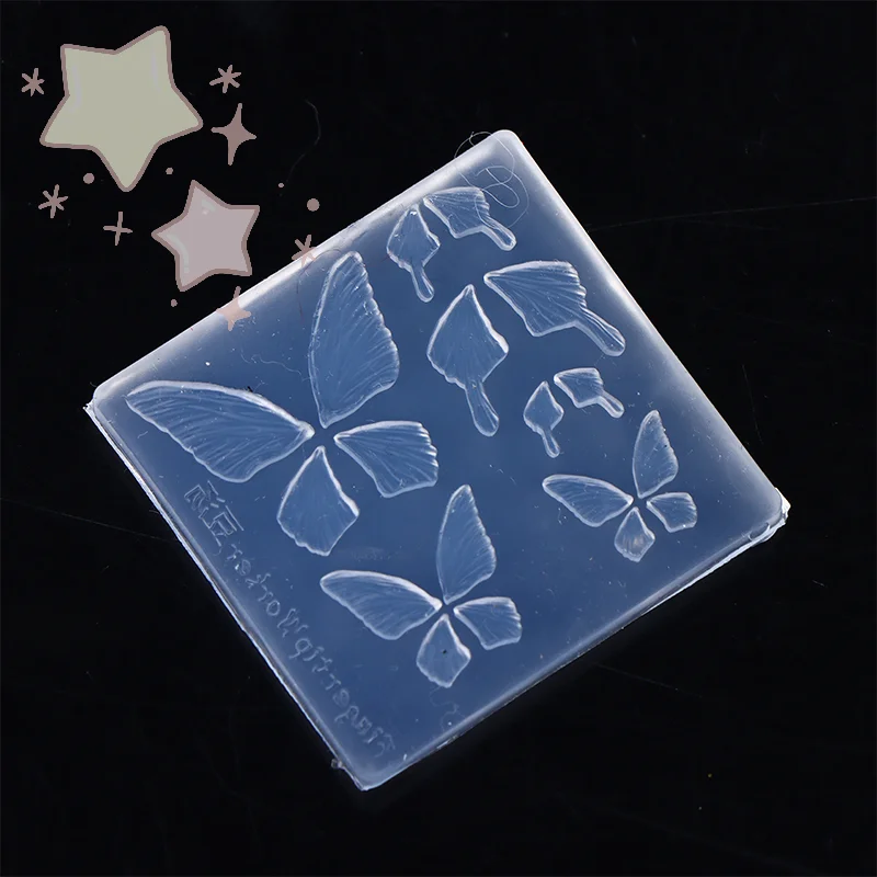 [TW]1Pcs 3D Silicone Nail Mold Butterfly Mould Stamping Plate Nails Stencils for DIY UV Gel Nail Carving Mold