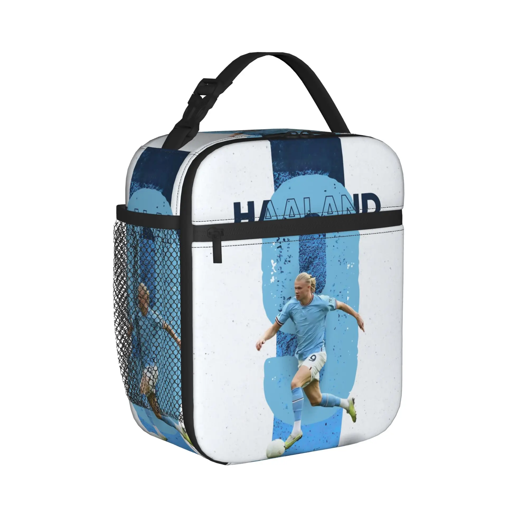 Haalands Insulated Lunch Bags Large Number 9 Football Soccer Reusable Cooler Bag Lunch Box Tote School  Travel Men Women