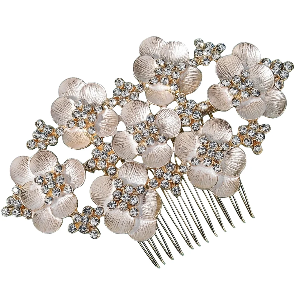 

Metal Retro Hair Comb Bridal Headpiece Rhinestone Wedding Hair Accessories for Brides Bridesmaids Evening Party